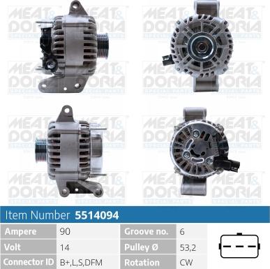 Meat & Doria 5514094 - Alternatore autozon.pro