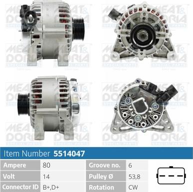 Meat & Doria 5514047 - Alternatore autozon.pro