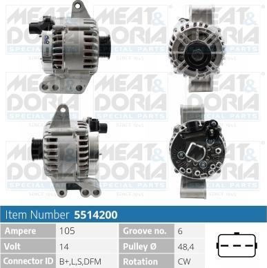 Meat & Doria 5514200 - Alternatore autozon.pro