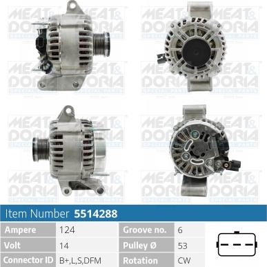 Meat & Doria 5514288 - Alternatore autozon.pro