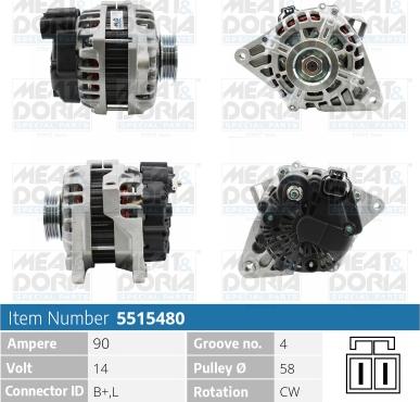 Meat & Doria 5515480 - Alternatore autozon.pro