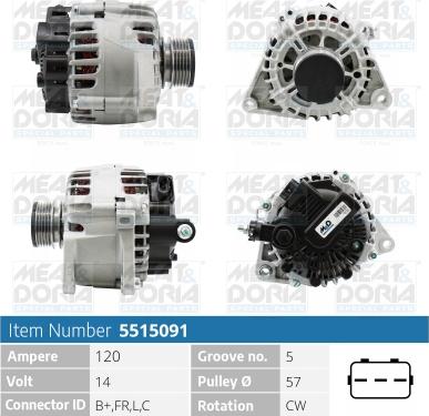 Meat & Doria 5515091 - Alternatore autozon.pro