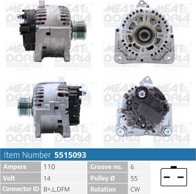 Meat & Doria 5515093 - Alternatore autozon.pro