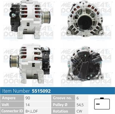 Meat & Doria 5515092 - Alternatore autozon.pro