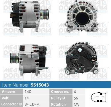 Meat & Doria 5515043 - Alternatore autozon.pro