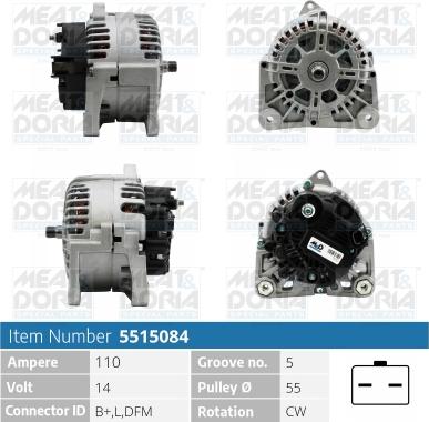 Meat & Doria 5515084 - Alternatore autozon.pro