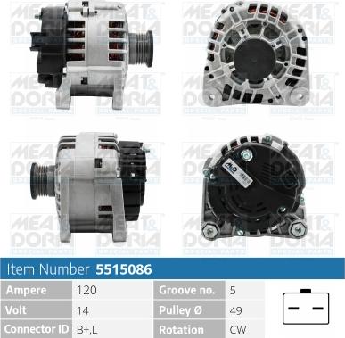 Meat & Doria 5515086 - Alternatore autozon.pro