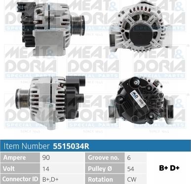 Meat & Doria 5515034R - Alternatore autozon.pro