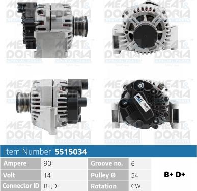 Meat & Doria 5515034 - Alternatore autozon.pro