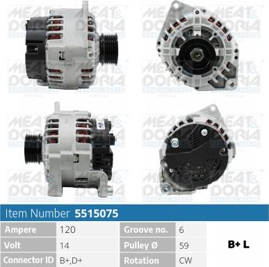 Meat & Doria 5515075 - Alternatore autozon.pro