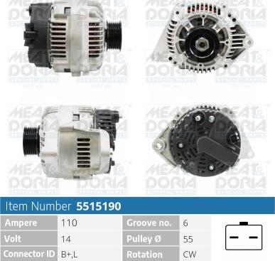 Meat & Doria 5515190 - Alternatore autozon.pro