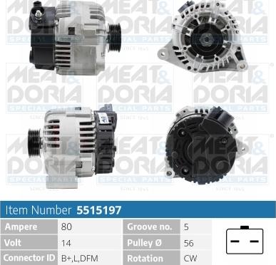 Meat & Doria 5515197 - Alternatore autozon.pro