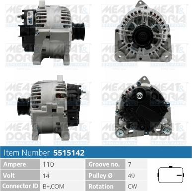 Meat & Doria 5515142 - Alternatore autozon.pro