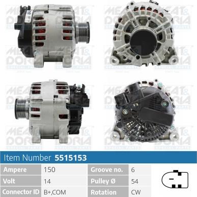 Meat & Doria 5515153P - Alternatore autozon.pro