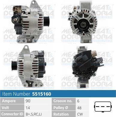 Meat & Doria 5515160 - Alternatore autozon.pro