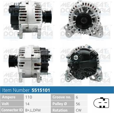 Meat & Doria 5515101 - Alternatore autozon.pro