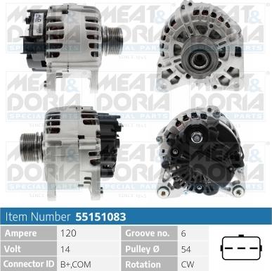 Meat & Doria 55151083 - Alternatore autozon.pro