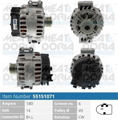 Meat & Doria 55151071 - Alternatore autozon.pro