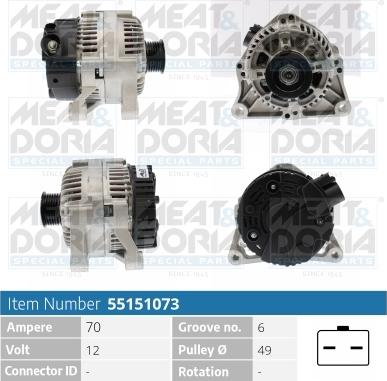 Meat & Doria 55151073 - Alternatore autozon.pro