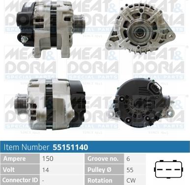 Meat & Doria 55151140 - Alternatore autozon.pro