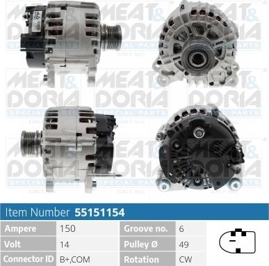 Meat & Doria 55151154 - Alternatore autozon.pro