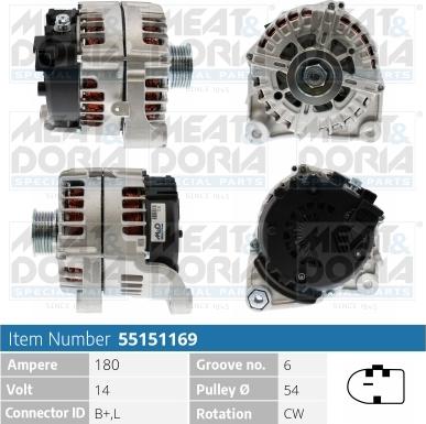 Meat & Doria 55151169 - Alternatore autozon.pro