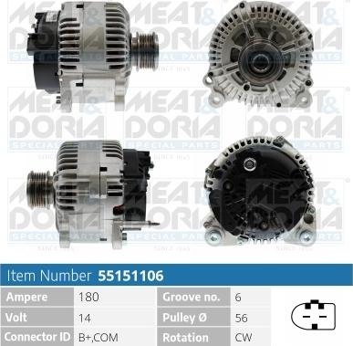 Meat & Doria 55151106 - Alternatore autozon.pro