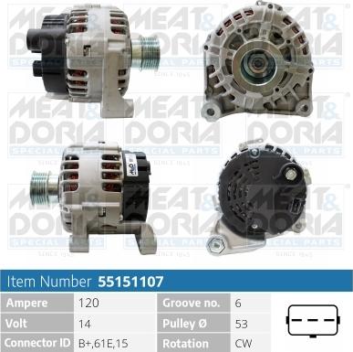 Meat & Doria 55151107 - Alternatore autozon.pro