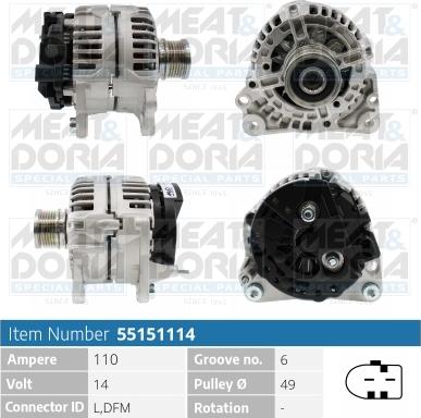 Meat & Doria 55151114 - Alternatore autozon.pro