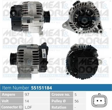 Meat & Doria 55151184 - Alternatore autozon.pro