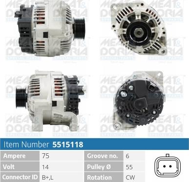 Meat & Doria 5515118 - Alternatore autozon.pro