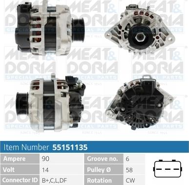 Meat & Doria 55151135 - Alternatore autozon.pro