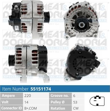 Meat & Doria 55151174 - Alternatore autozon.pro