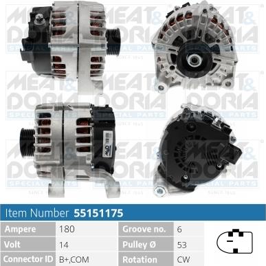 Meat & Doria 55151175 - Alternatore autozon.pro