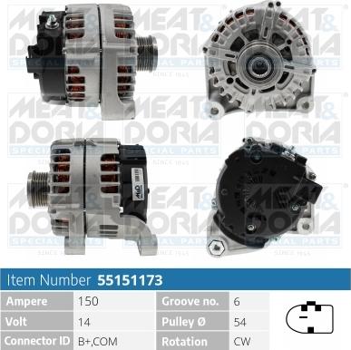 Meat & Doria 55151173 - Alternatore autozon.pro