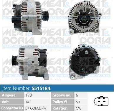 Meat & Doria 5515184 - Alternatore autozon.pro