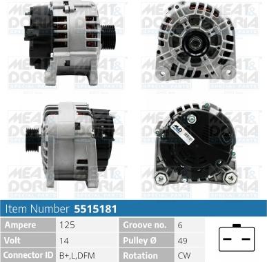 Meat & Doria 5515181 - Alternatore autozon.pro