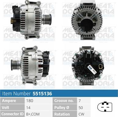 Meat & Doria 5515136P - Alternatore autozon.pro