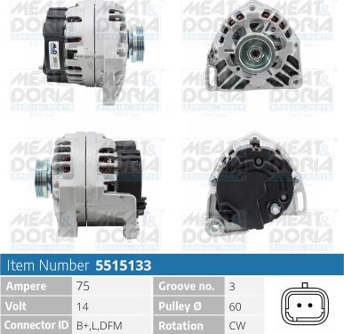 Meat & Doria 5515133 - Alternatore autozon.pro