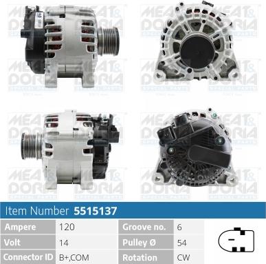 Meat & Doria 5515137 - Alternatore autozon.pro