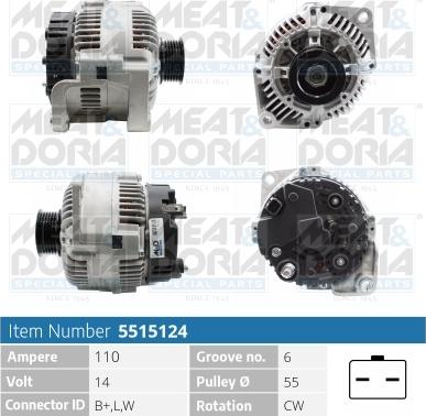 Meat & Doria 5515124 - Alternatore autozon.pro