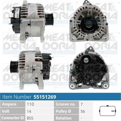 Meat & Doria 55151269 - Alternatore autozon.pro