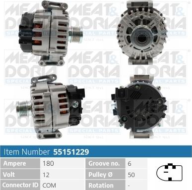 Meat & Doria 55151229 - Alternatore autozon.pro