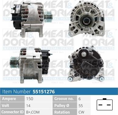 Meat & Doria 55151276 - Alternatore autozon.pro