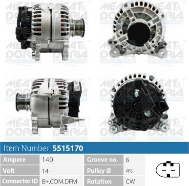 Meat & Doria 5515170 - Alternatore autozon.pro