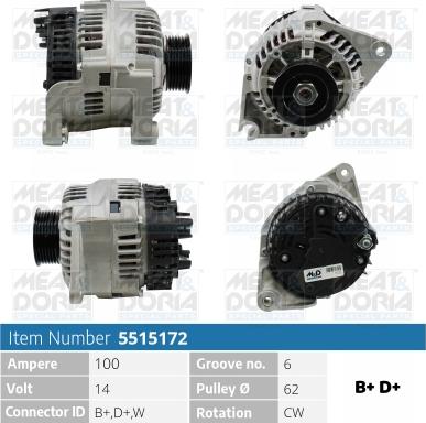 Meat & Doria 5515172 - Alternatore autozon.pro