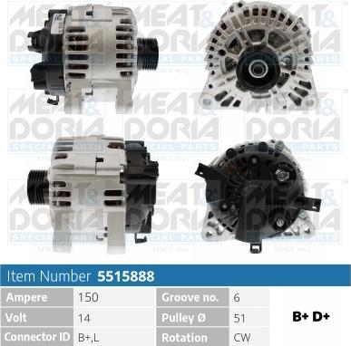 Meat & Doria 5515888 - Alternatore autozon.pro