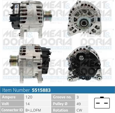 Meat & Doria 5515883 - Alternatore autozon.pro