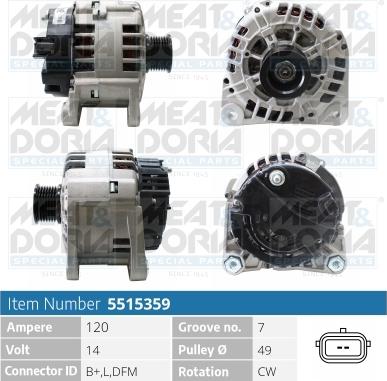 Meat & Doria 5515359 - Alternatore autozon.pro