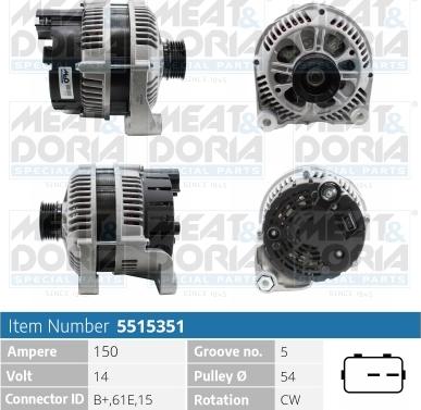 Meat & Doria 5515351 - Alternatore autozon.pro